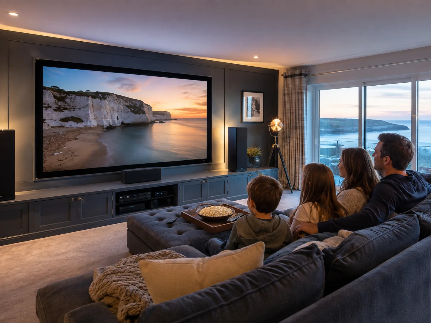 Family home cinema installation